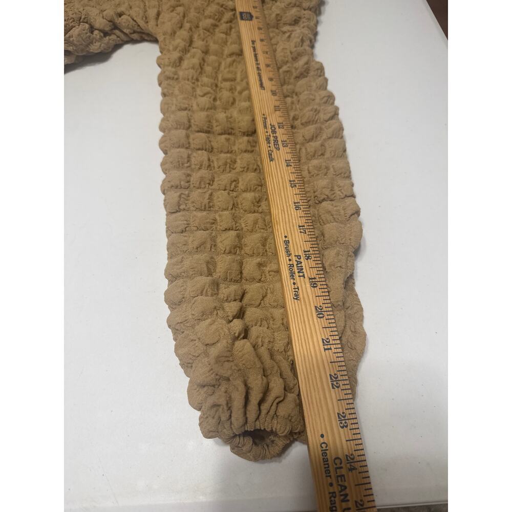 Simply Southern NWT Bubble Ruffle Mini Dress Size Large Brown Flowy Boho - Picture 10 of 11